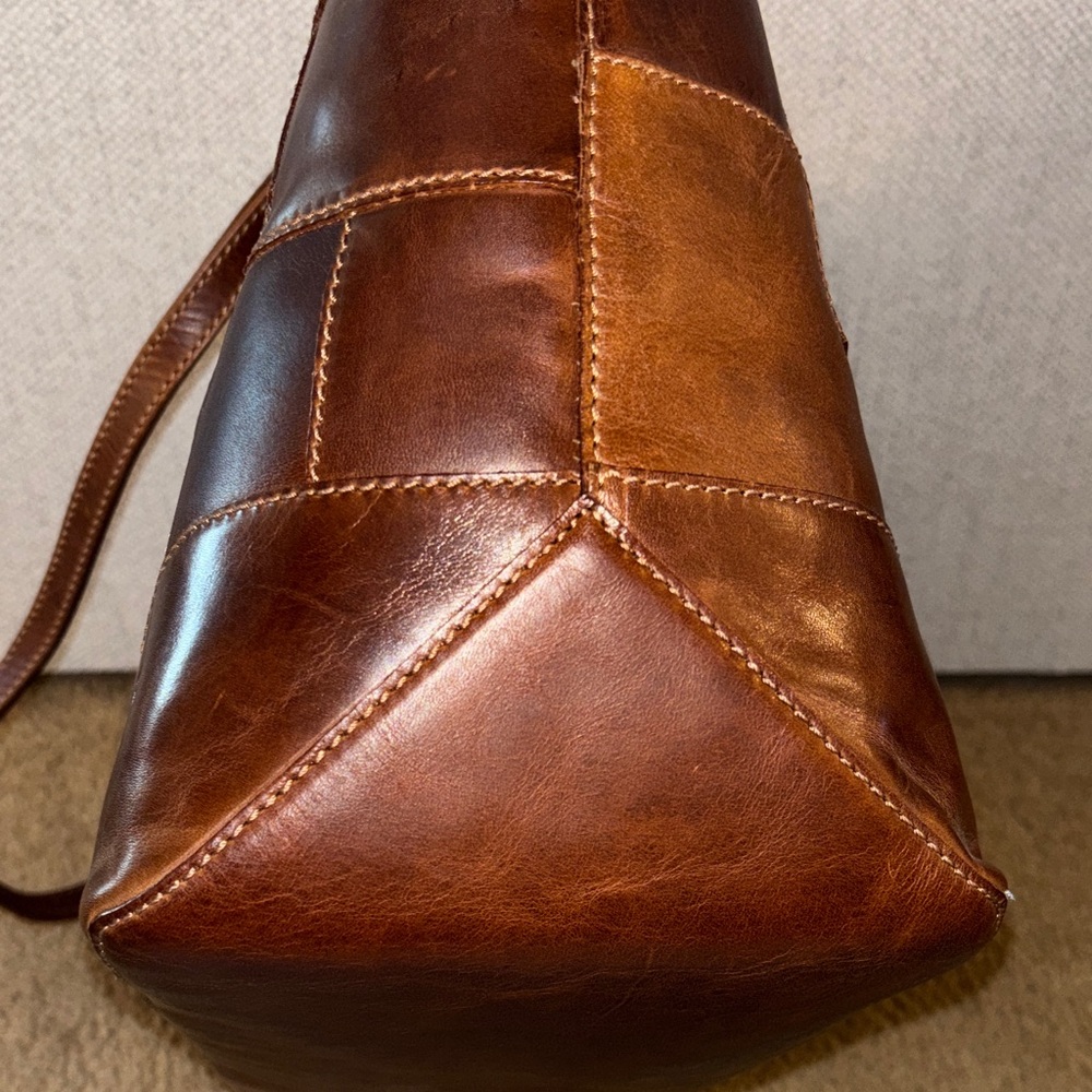 Frye Dark Brown Patchwork Leather Tote - image 7